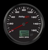 Holley EFI Speedometer Gauges 553-121 Gauges, EFI, GPS Speedometer, 0-160 mph, Analog, Electric Sending Unit, 4 1/2 in. Diameter, Full Sweep, Lighted, Black Face, Red Needle, Each thumbnail 3