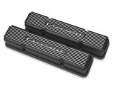 Holley Vintage Series Valve Covers 241-108 Covers, Series. Perimeter Bolt, Tall, Finned, Cast Aluminum, Back Finish, Chevy, 4.3-6.6L, Pair thumbnail 2