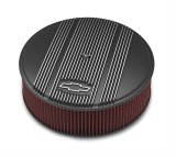 Holley Vintage Series Air Cleaner Assemblies 120-173 Cleaners, Vintage, Die Cast Aluminum, Black Powdercoated, 14 in. Diameter, Bowtie Logo, Each thumbnail 1