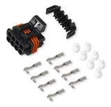 Holley Wiring Harness Connectors 570-209 Weatherproof Connectors, EFI, Input/Output Connector, Main Side, Metripack, 8-pin Female, Black Plastic, with Pins, Seals, TPA, Each thumbnail 5