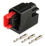 Holley Wiring Harness Connectors 570-239 Weatherproof Connectors, EFI, Ford Coyote, Cam Position Sensor Connector, Sealed, 3-pin, Female, Black Plastic, with Pins, Seals, TPA, Each thumbnail 2
