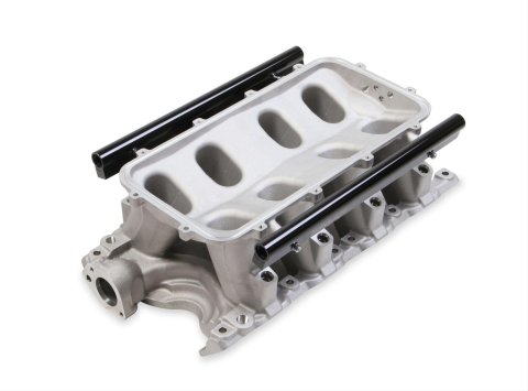 Holley Ford 351W Hi-Ram EFI Intake Manifold Bases 300-244 Manifolds, Ford, EFI, Base Only, Multi-port, 1,500-7,000 RPM Range, Cast Aluminum, Satin Finish, Ford, 5.8L, Windsor, Each