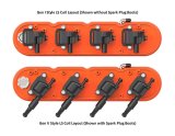 Holley Aluminum LS Valve Covers 241-178 Covers, LS, Center and Perimeter Bolt, Tall, Chevy Logo, Cast Aluminum, Orange Gloss, Two-Piece, Chevy, LS, 4.8-7.0L, Pair thumbnail 2