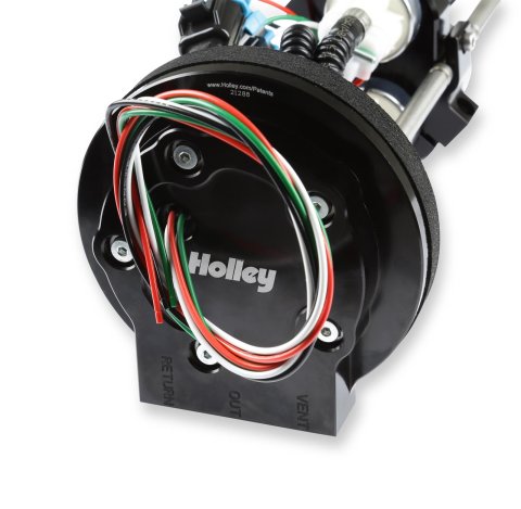 Holley In-Tank Retrofit Fuel Pump Modules 12-173 Pumps, In-Tank, Module, Electric, Return Style, Dual 450 lph, 60 psi, 12V, -8 AN Female, Both Ends, for 7-12 in. Deep Tank, Each