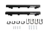 Holley EFI Fuel Rails 534-261 Rails, Replacements, Lo-Ram Manifold, Dual Injector, Aluminum, Black Anodized, 3/4 in.-16 Inlet, Brackets, Hardware Included. Kit thumbnail 1