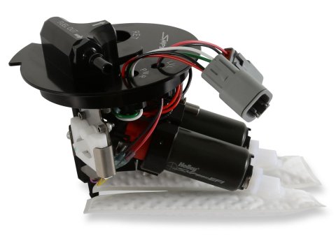 Holley Dual In-Tank Pumps 12-350 Fuel Pumps, In-Tank, Billet Aluminum, Electric, 680 lph, 60 psi, 13.5V, -8 AN ORB, Inlet and Outlet, Sending Unit, Chevy, Camaro, 3.6-7.0L, Each