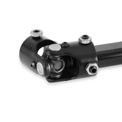 Holley Steering Shafts 320-310 Shafts, Collapsible, 16.75 in. to 23.50 in. Long, Double D, Box, 30 Spline, Column Box 48 Spline, Steel, Black, Chevy, Pontiac, Each thumbnail 1