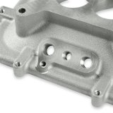 Holley LS Modular Mid-Rise Intake Adapter Plates 300-267 Manifold Adapters, Modular, Intake, Plate, Cathedral Port Head, Aluminum, Satin Finish, Fasteners, Chevy, LS, 4.8-7.0L, Kit thumbnail 1