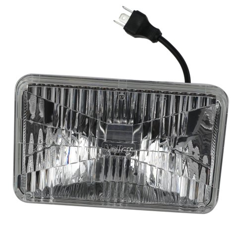 Holley RetroBright LED Headlights LFRB120-1 Headlight Conversion, RetroBright, Style, Sealed Beam, Rectangular, 4 in. x 6 in. Housing, Classic White, High and Low Beam, 3,000K Bulb, Each