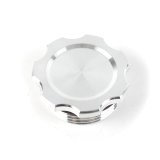 Holley LS Engine Oil Fill Caps 241-198 Filler Caps, Caps, Dished, Round, Screw-in, Aluminum, Silver, Chevrolet, Small Block LS, Each thumbnail 1