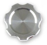 Holley LS Engine Oil Fill Caps 241-198 Filler Caps, Caps, Dished, Round, Screw-in, Aluminum, Silver, Chevrolet, Small Block LS, Each thumbnail 2