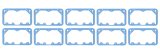 Holley Fuel Bowl Gaskets 1008-1911-1 Carburetor Gaskets, Bowl, Buna Rubber, Blue, Non-Stick, for Model 2300, 4150, 4160, 4500, 2-Circuit Models, 10-Piece, Set thumbnail 3
