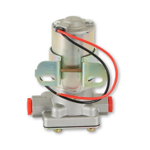 Holley Red Electric Fuel Pumps 12-801-1 Pumps, Electric, External, 97 gph, 367 lph, 7 psi, 12V, 3/8 in. NPT Ports, Female Thread, Aluminum, Silver Finish, Each thumbnail 2