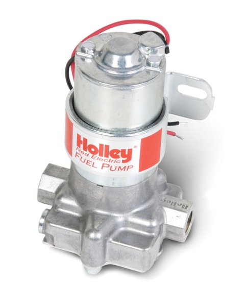 Holley Red Electric Fuel Pumps 12-801-1 Pumps, Electric, External, 97 gph, 367 lph, 7 psi, 12V, 3/8 in. NPT Ports, Female Thread, Aluminum, Silver Finish, Each thumbnail 6