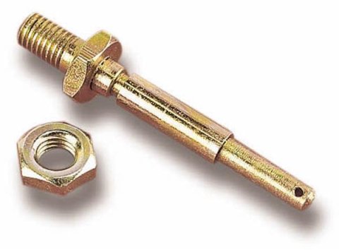 Holley Carburetor Throttle Lever Studs 20-36 Studs, Replacement, GM Throttle/Cruise Control, Steel, Zinc Finish, 1/4 in.-28 UNF Thread, 3/8 in. Diameter Stud, with Hardware, Each