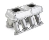 Holley LS Modular Hi-Ram Carbureted Intake Systems 300-113 Manifolds, Hi-Ram, Single Plane, Aluminum, Dual 4-barrel Square, Fits LS3/L92/L76 Heads, Each thumbnail 1