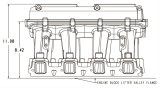Holley LS Modular Hi-Ram Carbureted Intake Systems 300-113 Manifolds, Hi-Ram, Single Plane, Aluminum, Dual 4-barrel Square, Fits LS3/L92/L76 Heads, Each thumbnail 2