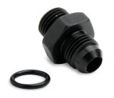 Holley AN to Straight Cut O-Ring Fittings 26-181 Fitting, Adapter, Cut, Straight, Aluminum, Black Anodized, -6 AN, -6 AN, Each thumbnail 3