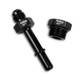 Holley Fuel Rail Adapter Fittings 534-211 Fitting, Straight, Adapter, -6 AN Male to GM Factory Line Quick-Connect, 3/4 in. O-Ring Male Port Plug, Aluminum, Black Anodized, Each thumbnail 3