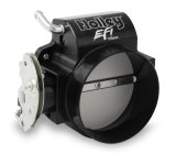 Holley LS Throttle Bodies 112-581 Bodies, Style, Multi-Port Injection, Cable Actuated, 1 Venturi, 105mm, Billet Aluminum, Black Anodized, Chevy, 4.8-7.0L, Based, Each thumbnail 1