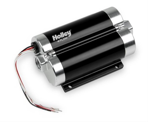 Holley Dominator Billet Fuel Pumps 12-1600 Pumps, Dominator, Billet, Black Anodized, Electric, External, 160 gph, 80 psi, 12v, -10 AN, O-ring Female Threads, Mounting Bracket, Each