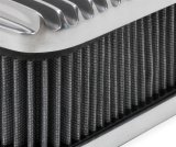 Holley Air Cleaner Assemblies 120-105 Cleaners, Tri-Power, Finned Top, Polished, Acorn Nuts and Washers, Chevrolet, Small Block Gen I, Tri-Pwer Intake, 3-piece, Set thumbnail 1