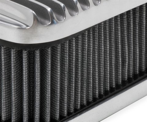 Holley Air Cleaner Assemblies 120-105 Cleaners, Tri-Power, Finned Top, Polished, Acorn Nuts and Washers, Chevrolet, Small Block Gen I, Tri-Pwer Intake, 3-piece, Set