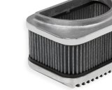 Holley Air Cleaner Assemblies 120-105 Cleaners, Tri-Power, Finned Top, Polished, Acorn Nuts and Washers, Chevrolet, Small Block Gen I, Tri-Pwer Intake, 3-piece, Set thumbnail 2