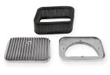 Holley Air Cleaner Assemblies 120-105 Cleaners, Tri-Power, Finned Top, Polished, Acorn Nuts and Washers, Chevrolet, Small Block Gen I, Tri-Pwer Intake, 3-piece, Set thumbnail 3