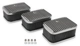 Holley Air Cleaner Assemblies 120-105 Cleaners, Tri-Power, Finned Top, Polished, Acorn Nuts and Washers, Chevrolet, Small Block Gen I, Tri-Pwer Intake, 3-piece, Set thumbnail 5