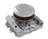 Holley Vintage Series Valve Covers 241-241 Covers, Series, Perimeter Bolt, Tall, Finned, Logo, Cast Aluminum, Polished Finish, Baffled, Chevy, 283-400ci, Pair thumbnail 2