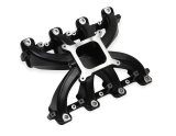 Holley EFI LS Single Plane Mid-Rise Intake Manifolds 300-137BK Manifolds, EFI, Plane, Mid-Rise, Cathedral Port, Multi-port, 2,500-7,000 RPM Range, Aluminum, Black Finish, Chevy, 4.8-6.0L, Each thumbnail 1