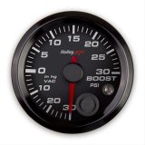 Holley EFI Analog Display Gauges 553-130 Gauges, EFI, Boost/Vacuum, 30 in. HG/30 psi, Analog, Electric Sending Unit, 2 1/16 in. Round, Full Sweep, Lighted, Black Face, Red Needle, Each thumbnail 4