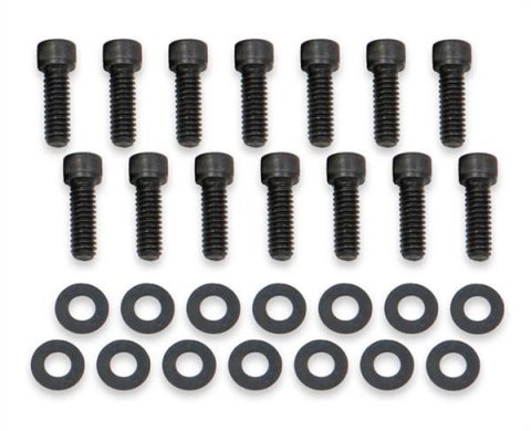 Holley Track Series Valve Covers 241-281 Covers, Series, Perimeter Bolt, Tall, Chevrolet Logo, Fabricated Aluminum, Black Gloss, Baffled, Chevy, 396ci, 402ci, 427ci, 454ci, Pair thumbnail 3