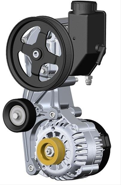 Holley LS Engine Swap Accessory Drive Systems 20-156 Systems, Swap, Serpentine Style, Alternator, Power Steering, Pullies, 6-groove, Natural Finish, Chevy, LS, 4.8-7.0L, Kit