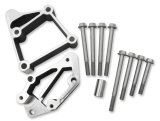 Holley LS Engine Accessory Drive Kits 21-3BK Bracket Spacer Kits, Aluminum, Black Finish, Long Alignment, Chevy, Small Block LS, Each thumbnail 1