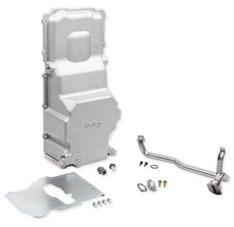 Holley Retrofit Engine Oil Pans for GM LS Engines 302-3 Pan, Low Profile Design, Swap, Aluminum, Natural, 4.000 in. Stroke, 5.9 Quarts, Chevy, 4.8, 5.3, 6.0, 6.2L, Each