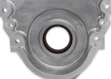 Holley Cast Aluminum Timing Covers 21-150 Covers, 1-Piece, Aluminum, Logo, Natural, Chevrolet, Small Block, Without Crank Sensor, Each thumbnail 2