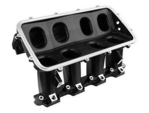 Holley LS Modular Hi-Ram EFI Intake Systems 300-229BK Manifolds, Modular, Hi-Ram, EFI, Base Only, Multi-port, Idle-8,000 RPM Range, Standard Deck, Aluminum, Black Finish, Chevy, 7.0L Each
