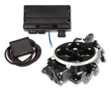 Holley Terminator X Stealth 4500 EFI Fuel Injection Systems 550-1071 Systems, X, EFI, Eight Injector, Throttle Body, Speed Density, Aluminum, Black, Tunable, Kit thumbnail 1