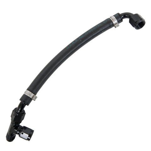 Holley EFI Stealth 4150 Fuel Logs 534-247 Feed Lines, EFI, 4150, Logs, Black Nitrile Hose, -6 AN, Male Thread, Dual Outlet, Female Thread, fits Sniper, Terminator X, Each