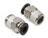 Holley Boost Control Solenoids 557-201 Controllers, EFI, Dual Solenoid Valve, Billet Aluminum, 3 Port Manifold, 1/4 in. NPT, Push-lock Fittings, Two Trminated Connectors, Each thumbnail 3