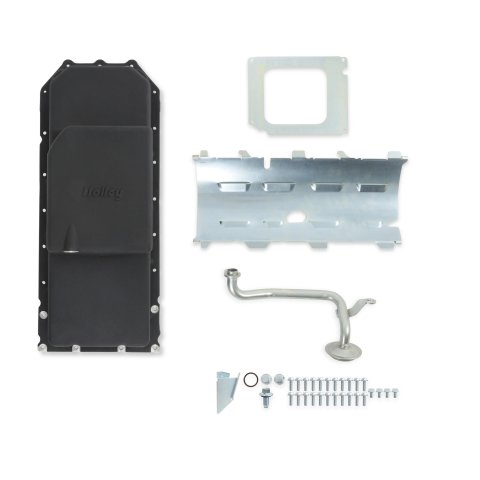 Holley Gen III Hemi Retrofit Oil Pans 302-60BK Pans, Engine Swap, Aluminum, Black, 6.0 Quart Capacity, 4.06 in. Stroke Clearance, Dodge, Chrysler, Plymouth, Mopar Hemi, Kit thumbnail 5