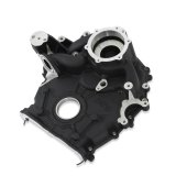 Holley Ford 7.3L Godzilla Timing Covers 97-418 Covers, Replacement, Cast Aluminum, 1-piece, Black Powdercoat, for High-Mount Accessory Drive and OE Oil Pan Only, Ford, 7.3L, Godzilla, Each thumbnail 4