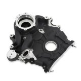 Holley Ford 7.3L Godzilla Timing Covers 97-418 Covers, Replacement, Cast Aluminum, 1-piece, Black Powdercoat, for High-Mount Accessory Drive and OE Oil Pan Only, Ford, 7.3L, Godzilla, Each thumbnail 5