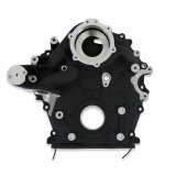 Holley Ford 7.3L Godzilla Timing Covers 97-417 Covers, Replacement, Cast Aluminum, 1-piece, Black Powdercoat, for Oil pump and Oil Pan Only, Ford, 7.3L, Godzilla, Each thumbnail 1