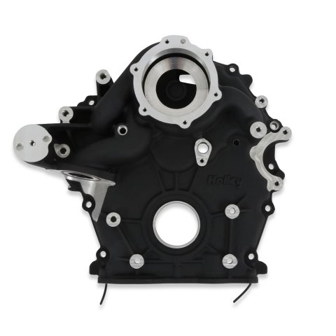 Holley Ford 7.3L Godzilla Timing Covers 97-417 Covers, Replacement, Cast Aluminum, 1-piece, Black Powdercoat, for Oil pump and Oil Pan Only, Ford, 7.3L, Godzilla, Each
