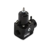 Holley EFI Fuel Pulse Dampers 12-1001 System Dampers, Billet Aluminum, Black Anodized, 40-100 psi, -6 AN Female Threads Inlet/Outlet, Each thumbnail 4