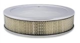 Holley Air Cleaner Assemblies 120-540 Assembly, Sniper, 14 in. Diameter, Round, Dropped, Steel, Chrome Finish, Embossed Logo, 4 in. Filter, Paper Element, Each thumbnail 6
