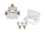 Holley Fuel Pressure Regulators 12-804 Regulators, Low Pressure, 1-4.psi, No Return, Inline, 3/8 in. NPT Ports, Female Thread, Aluminum, Chrome Plated, with Bracket, Each thumbnail 1